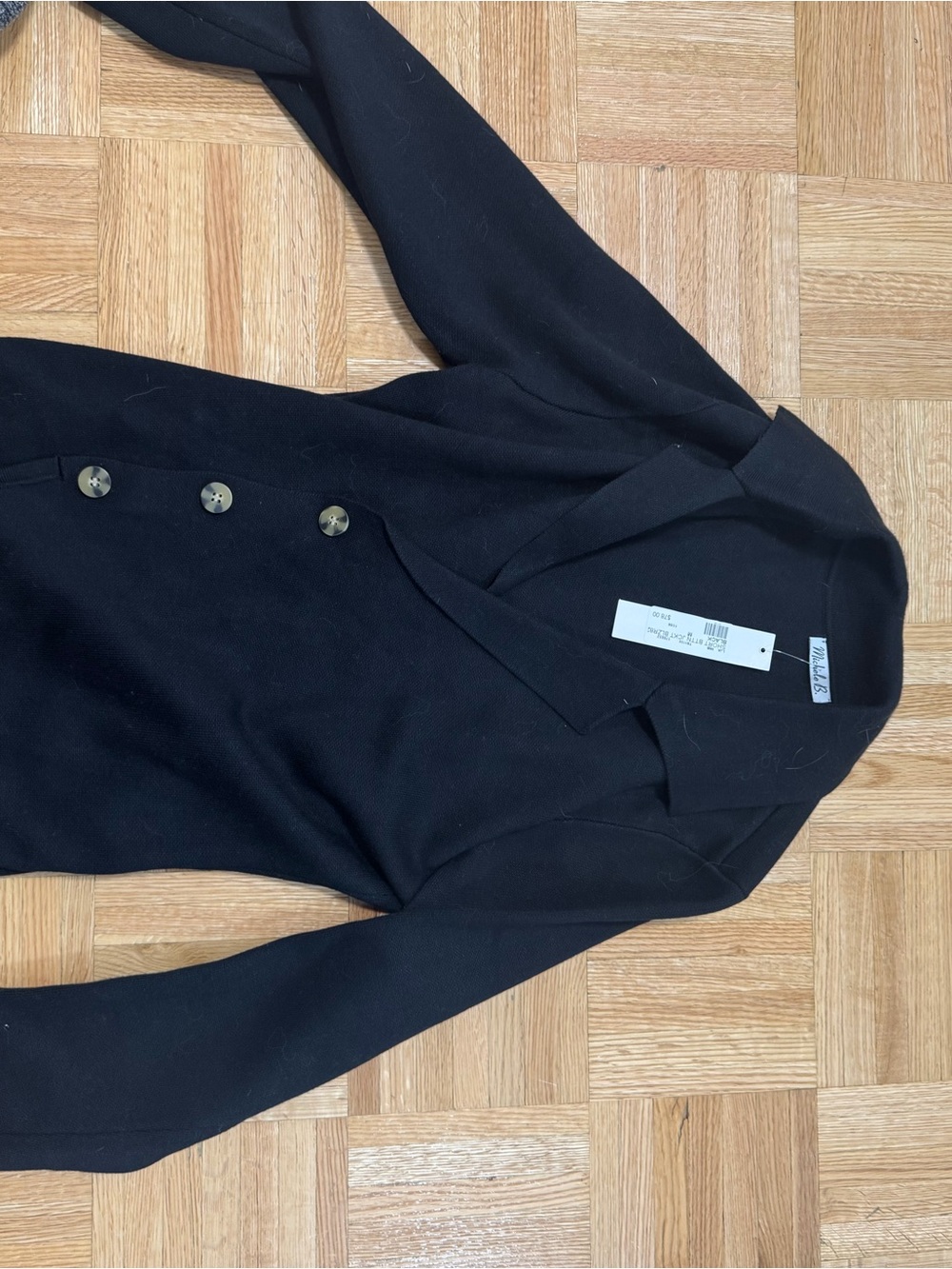 Michele Black Button-Front Blazer Jacket